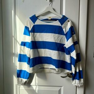 Maeve Anthro Striped Shirt size Small